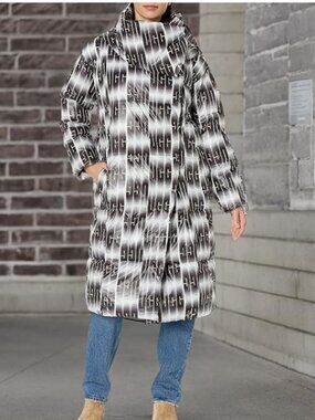 UGG CATHERINA PUFFER JACKET WOMENS HOODED LONG PARKA COAT REPELS RAIN SNOW sz S